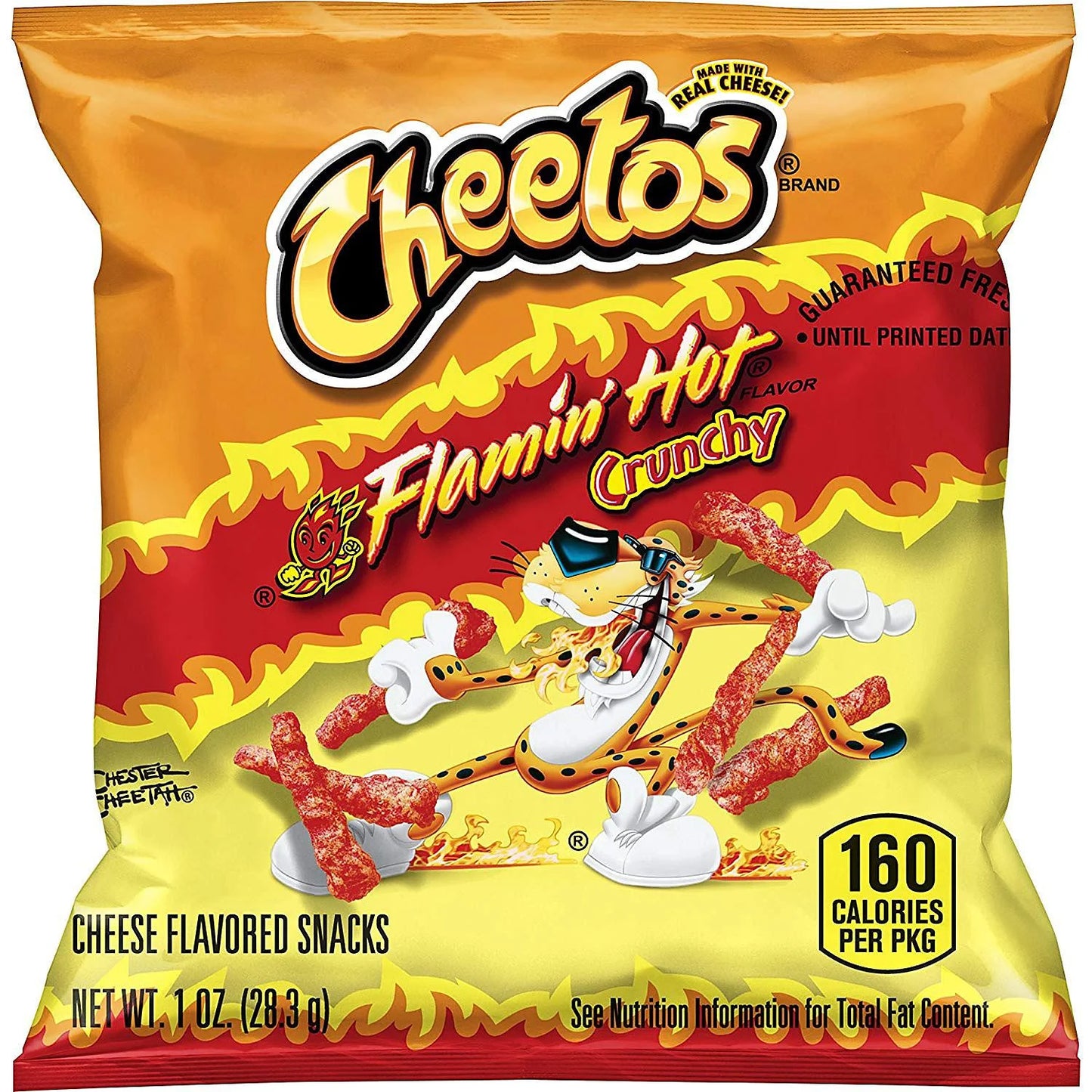 Cheetos Flamin' Hot Crunchy Snacks – 50 Count, 1 oz Bags | Bold & Spicy Flavor, Made with Real Cheese | Ideal for Parties & On-the-Go Snacking