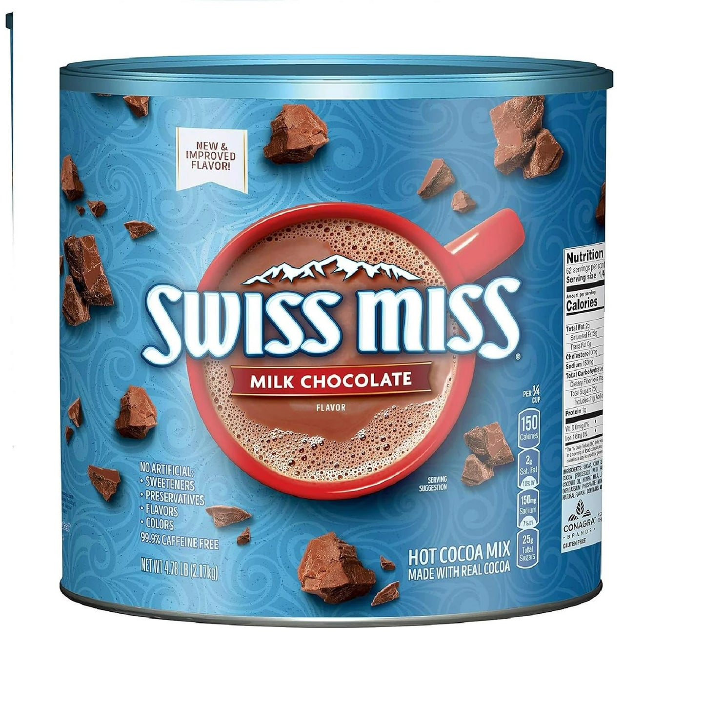 Swiss Miss Milk Chocolate Hot Cocoa Mix โ 76.5 oz Canister | Rich, Creamy, Gluten-Free Hot Chocolate Drink Mix for Cozy Comfort