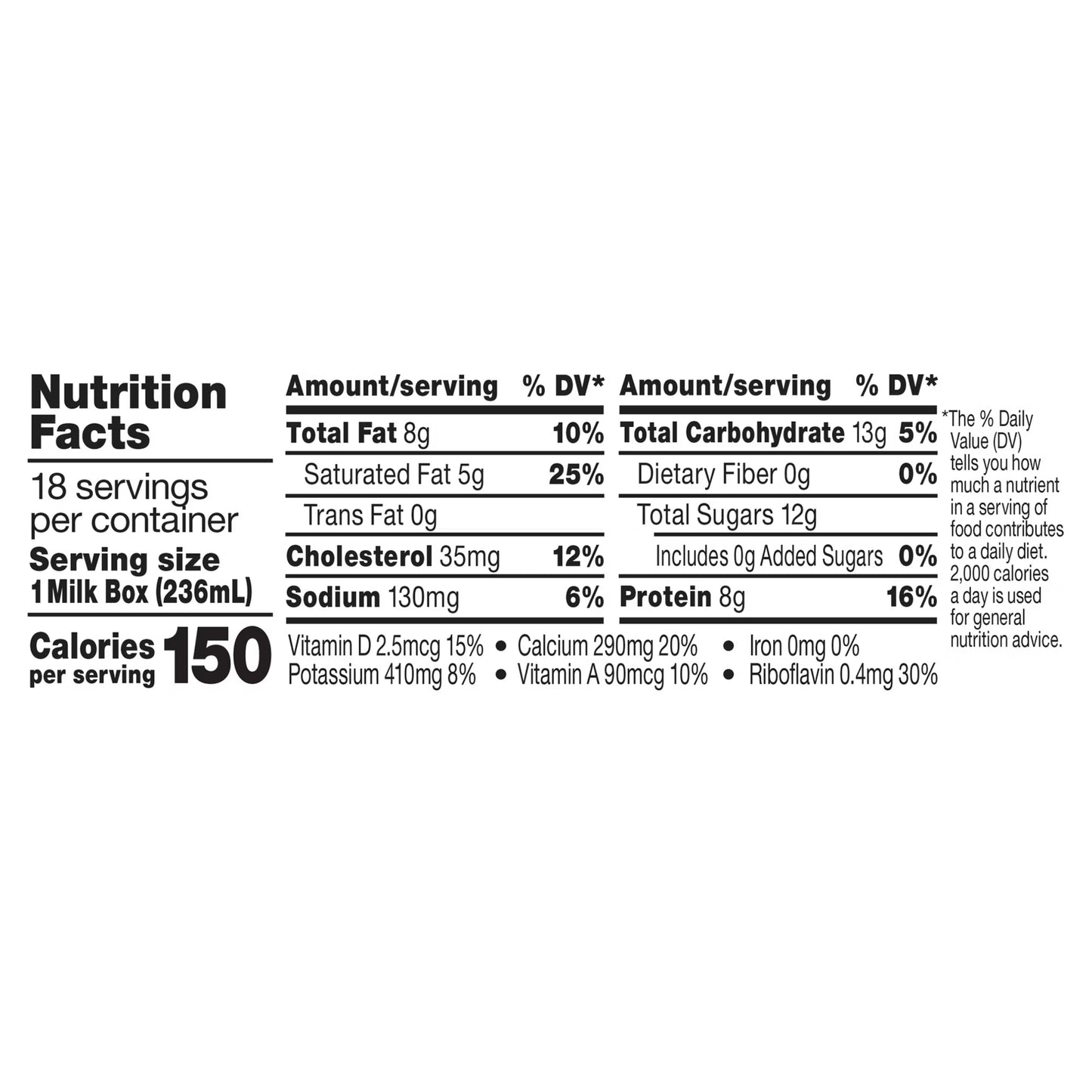 Horizon Organic Whole Milk, 8 fl oz Bottles, 18‑Count – USDA Organic, Lactose & Gluten-Free