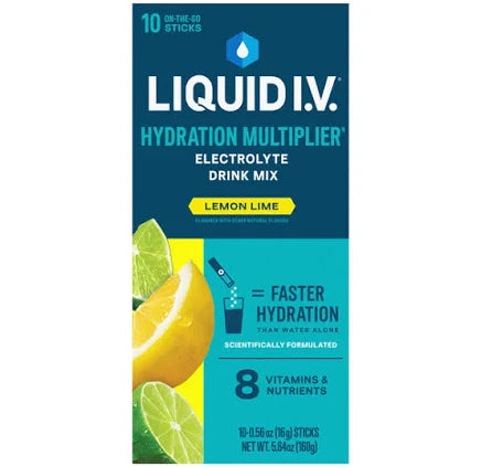Liquid IV Hydration Multiplier Electrolyte Drink Mix – Lemon Lime, 30 Count Pack