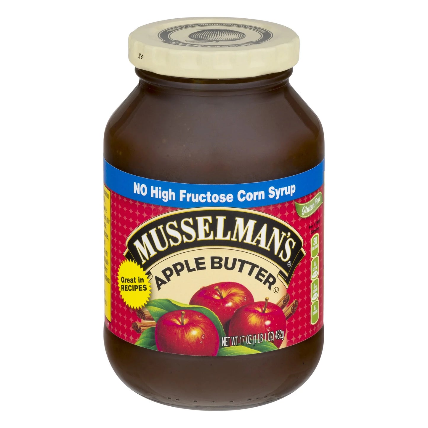 Musselman's Apple Butter – 17 oz Jar | Traditional Pennsylvania Dutch Recipe, No Dairy, Fat, or Cholesterol