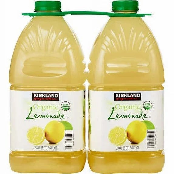 Kirkland Signature Organic Lemonade 96 fl oz, 2-Pack – Natural, Refreshing, USDA Organic