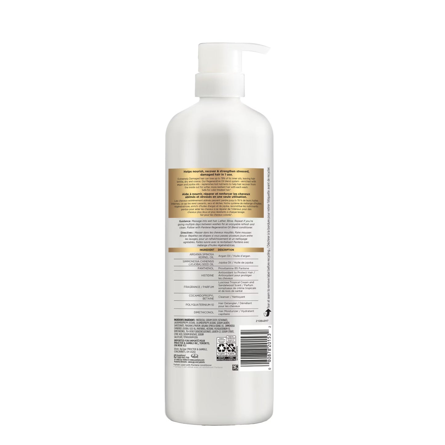 Pantene Pro-V Repair & Shine Shampoo – 38.2 fl oz | Revives Damaged Hair & Split Ends, Deep Nourishment & Shine