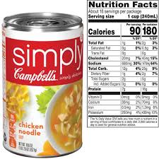 Campbell's Simply Chicken Noodle Soup 18.6 oz, 8-Count | Made with Simple Ingredients, No Artificial Flavors