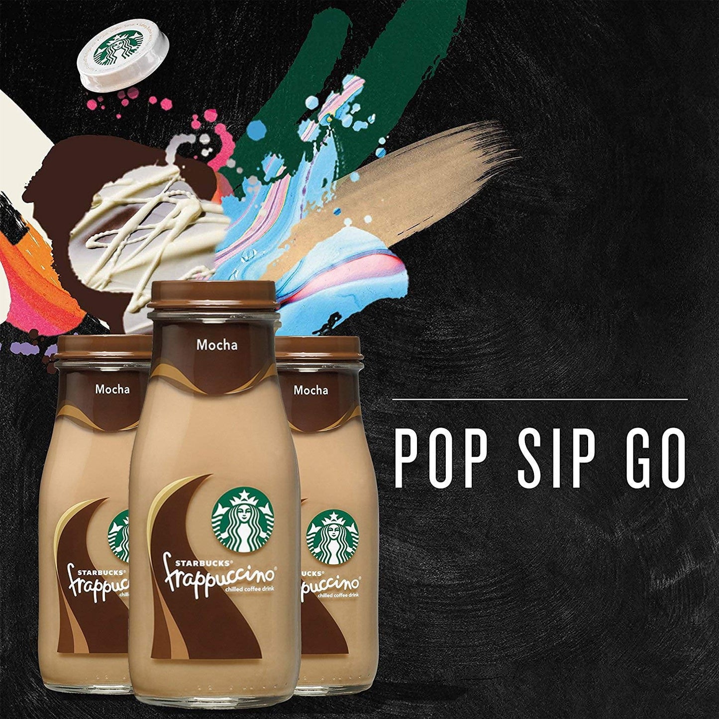 Starbucks Frappuccino Mocha Iced Coffee Drink 9.5 fl oz - 15 Pack Glass Bottles | Ready-to-Drink, Rich Mocha Flavor, Naturally Caffeinated