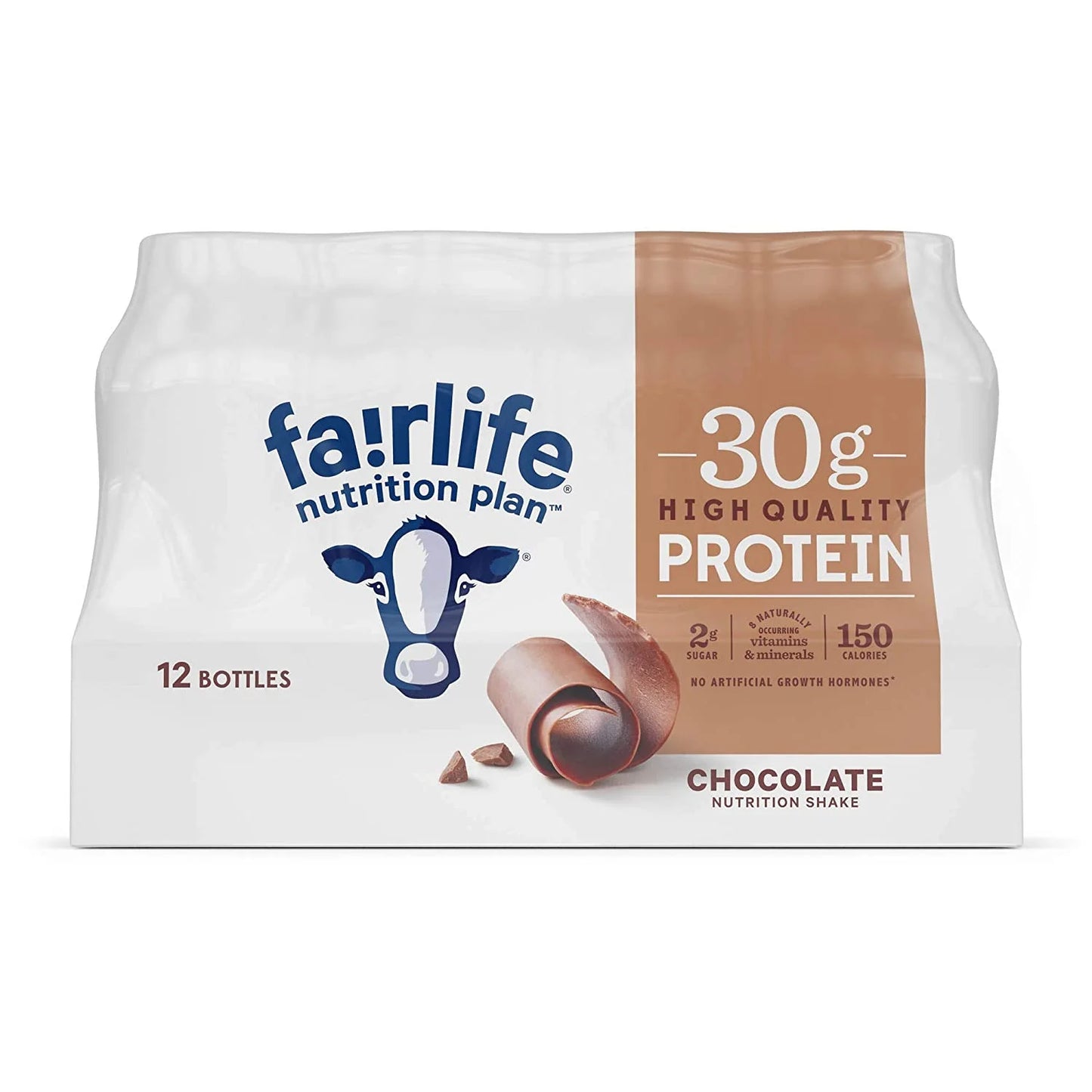 Fairlife Nutrition Plan High Protein Chocolate Shake – 30g Protein, 11.5 fl oz, 12-Pack | Low Sugar, Lactose-Free, Gelatin-Free