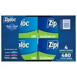 Buy Ziploc Seal Top Sandwich Bags (480-count) at MGgrocery.store – BPA‑free, leak‑resistant bags ideal for snacks, lunches & freezer use. Bulk value & fast delivery!