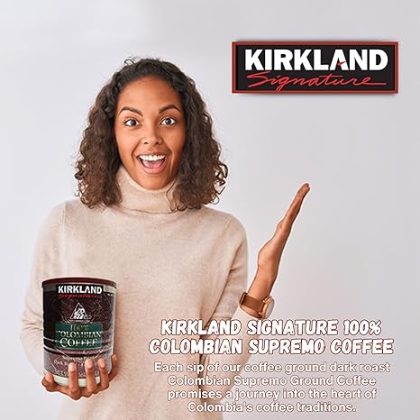 Kirkland Signature Colombian Coffee Dark Roast - 3 lbs | Premium Quality, Bold Flavor