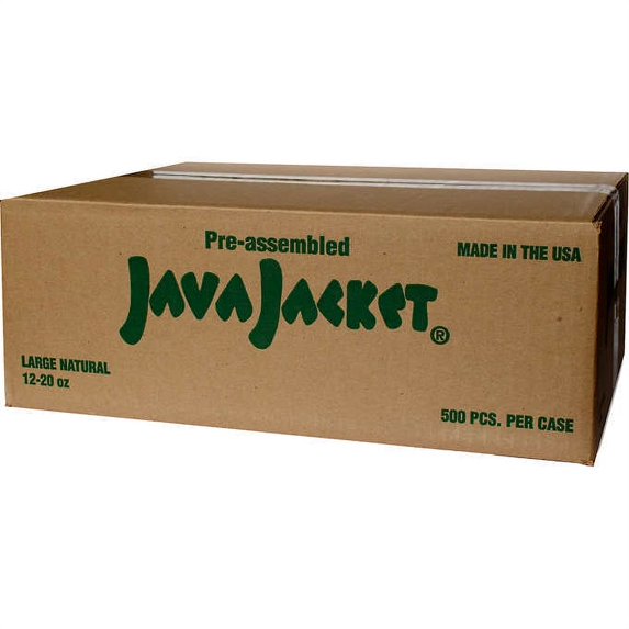 Java Jacket Kraft Paper Coffee Cup Sleeves – 500 Count | Insulated Hot Cup Holders for 12–20 oz Cups