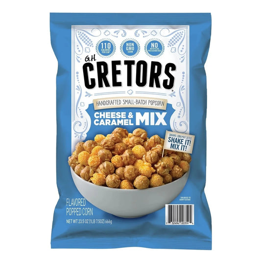 G.H. Cretors Cheese and Caramel Flavored Popcorn Mix (23.5 Ounce)