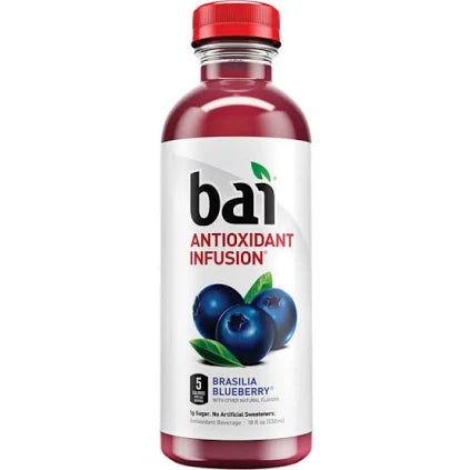 Bai Antioxidant Beverage Variety Pack, 18 fl oz, 15 Bottles – Low Calorie, Gluten-Free, with Vitamin C & E