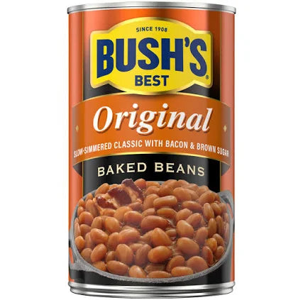 Bush’s Best Baked Beans 16.5 oz (8 Pack) – Slow-Cooked Original Recipe, Rich in Flavor & Plant-Based Protein