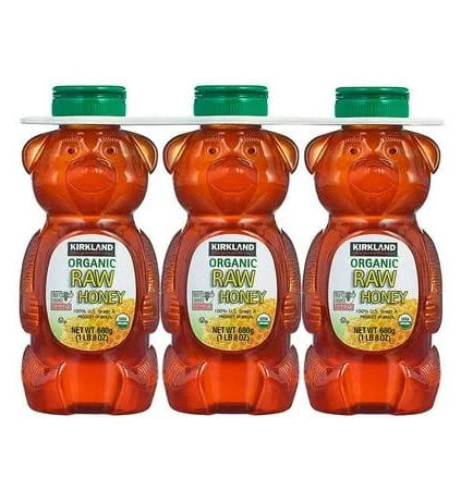 Kirkland Signature Organic Raw Honey, 24 oz, 3-Pack – Unfiltered & Pure