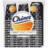 Chinet Comfort 16 oz Disposable Cups with Lids – 80 Count | For Hot & Cold Beverages