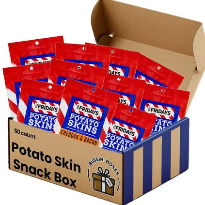 TGI Friday’s Potato Skins Cheddar & Bacon – Crunchy Snack Chips with Real Potato, Cheese & Smoky Bacon Flavor