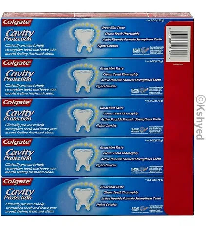 Colgate Cavity Protection Toothpaste with Fluoride, Regular Flavor, 8 oz., 5 pk.