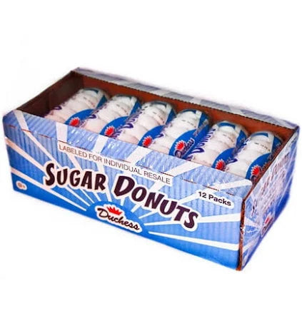 Duchess Mini Powdered Sugar Donuts – 3 oz Pack of 12 | Individually Wrapped, Perfect for On-the-Go Snacking