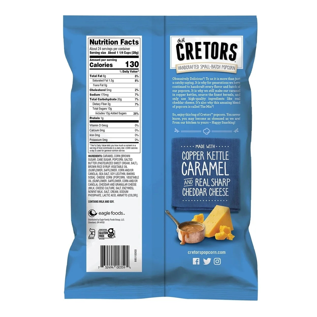 G.H. Cretors Cheese and Caramel Flavored Popcorn Mix (23.5 Ounce)