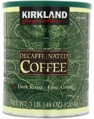 Kirkland Signature Decaf Coffee, Dark Roast, 3 lbs – 100% Arabica, Full Flavor Without Caffeine