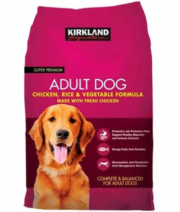 Kirkland Signature Adult Formula Chicken, Rice and Vegetable Dog Food, 40 lbs