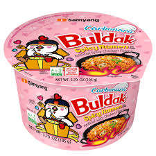Samyang Buldak Ramen Carbonara Spicy Chicken 3.7 oz, 6-Count | Extra Spicy & Creamy Instant Noodles