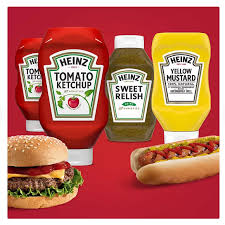 Heinz Ketchup, Relish, Mustard Picnic Pack, 4-Count - Classic Condiments for Every Meal