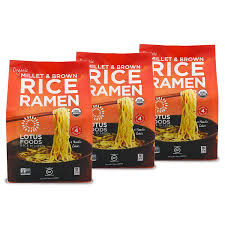 Lotus Foods Organic Millet & Brown Rice Ramen 2.5 oz, 12-Count | Gluten-Free, Whole Grain Instant Noodles