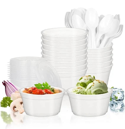 Hefty Supreme Heavyweight Foam Bowls – 12 oz, 300 Count | Durable Disposable Bowls for Soup, Cereal & More