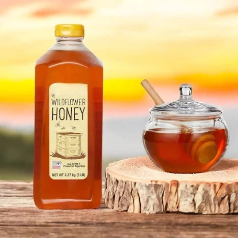 Kirkland Signature Wild Flower Honey, 5 lb – Pure, Raw & Unfiltered Honey |