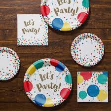 Artstyle Paper Plate & Napkin Bundle, Confetti Celebration, 200-Count – Colorful Disposable Tableware Set for Birthdays, Parties & Events