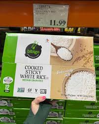 Bibigo Cooked Sticky White Rice Bowls 7.4 oz, 12-Count | Ready-to-Eat Medium Grain Rice