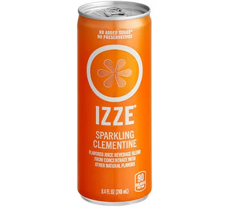 IZZE Sparkling Juice Beverage Variety Pack, 8.4 fl oz Cans, 24-Count – 70% Real Juice, No Added Sugar