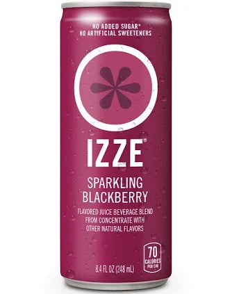 IZZE Sparkling Juice Beverage Variety Pack, 8.4 fl oz Cans, 24-Count – 70% Real Juice, No Added Sugar