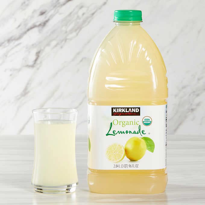 Kirkland Signature Organic Lemonade 96 fl oz, 2-Pack – Natural, Refreshing, USDA Organic