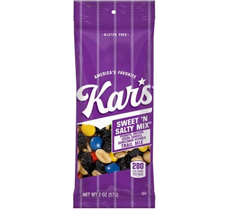 Kar's Sweet 'N Salty Mix – 2 oz, 40 Count | Gluten-Free Trail Mix with Peanuts, Raisins, Sunflower Kernels & Chocolate Gems