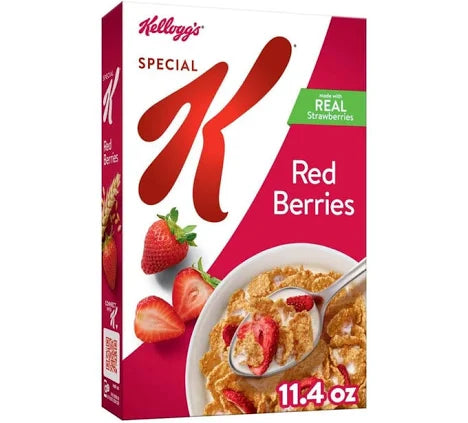 Kellogg's Special K Red Berries Cereal, 43 oz – Whole Grain, Real Strawberries, High in Vitamins & Iron