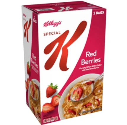 Kellogg's Special K Red Berries Cereal, 43 oz – Whole Grain, Real Strawberries, High in Vitamins & Iron