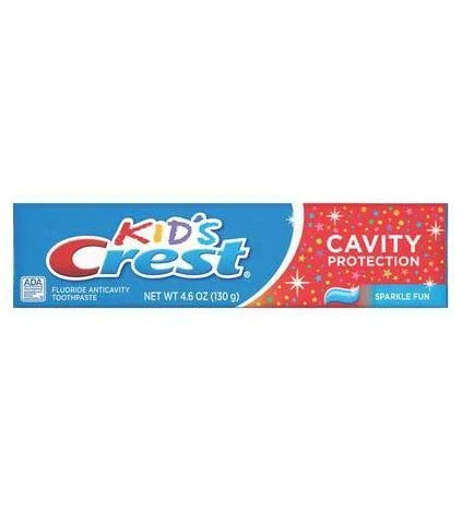 Crest Kid’s Toothpaste Sparkle Fun – 5 Pack (4.6 oz Tubes) | Bubble Gum Flavor, Cavity Protection with Fluoride