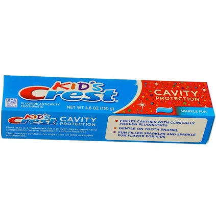Crest Kid’s Toothpaste Sparkle Fun – 5 Pack (4.6 oz Tubes) | Bubble Gum Flavor, Cavity Protection with Fluoride