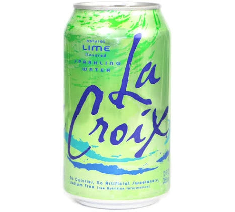 LaCroix Sparkling Water Lime, 12 fl oz Cans, 24-Count – Naturally Essenced, Zero Calories & Sugar
