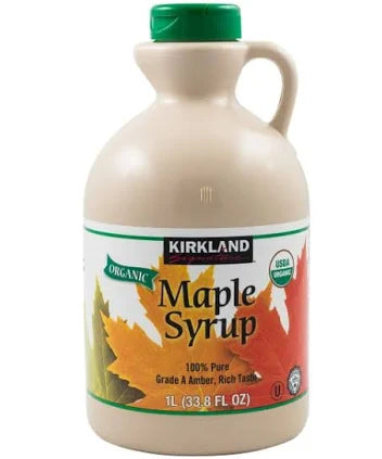 Kirkland Signature Organic Pure Maple Syrup, 33.8 oz – Grade A Amber Rich Taste