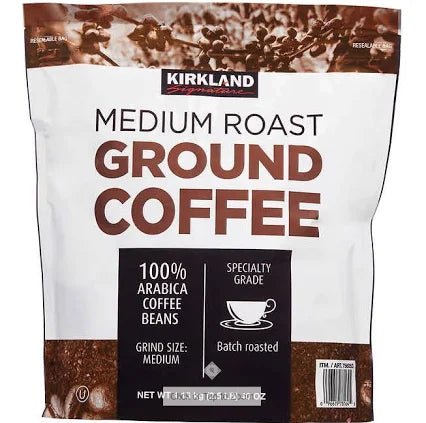 Kirkland Signature Medium Roast Ground Coffee, 40 oz – 100% Arabica, Smooth & Balanced Flavor