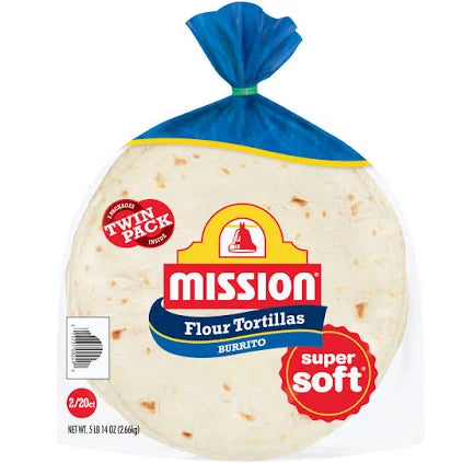 Mission 10" Flour Tortillas 40-Count | Soft, Fresh Tortillas for Tacos, Wraps & More