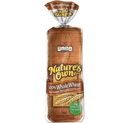 Nature’s Own 100% Whole Wheat Bread, 20 oz – No Artificial Preservatives, Heart Healthy, Good Source of Fiber