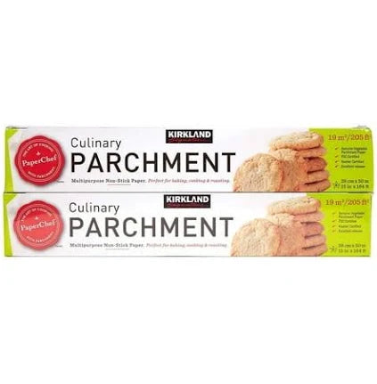 Kirkland Signature Non-Stick Parchment Paper – 15" x 164 ft (2 Rolls) | Heavy-Duty, Oven-Safe Baking Paper
