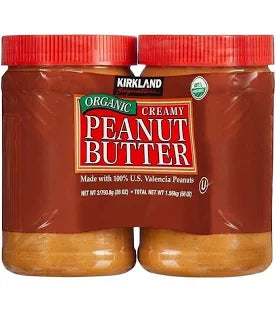 Kirkland Signature Organic Peanut Butter, 2-Pack (28 oz Each) – No Sugar Added, USDA Organic, Creamy Natural Spread