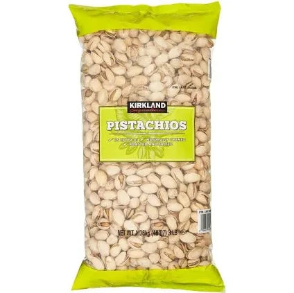 Kirkland Signature In-Shell Pistachios, Unsalted, 3 lbs – No Salt, Heart Healthy Snack, Plant-Based Protein