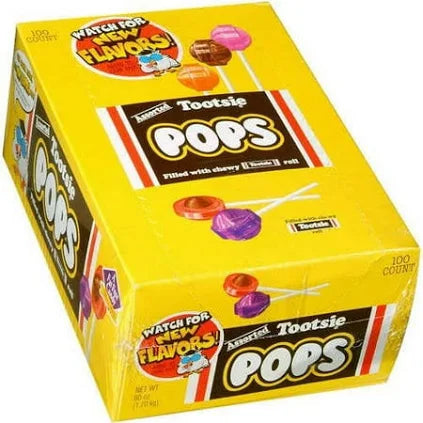 Tootsie Pops Assorted Lollipops – 100 Count Bulk Candy Bag with Fruit & Chocolate Flavors