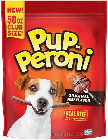 Pup-Peroni Original Beef Flavor Dog Treats – 50 oz | Soft & Chewy Dog Snacks Made with Real Beef