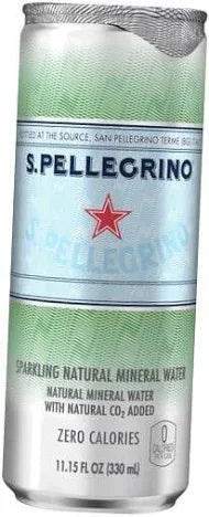 San Pellegrino Sparkling Natural Mineral Water, 11.15 fl oz Cans, 24-Count – Premium Carbonated Water